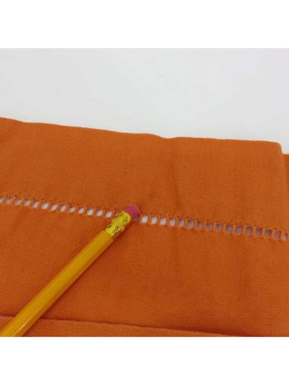Pottery Barn Set of 4 Solid Orange All Linen Rectangle Placemat Table Linens